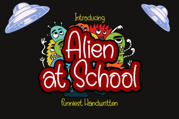 Alien at School Font for Small Business Branding