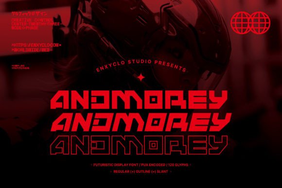 Andmorey: A Futuristic Display Font for Bold Brand Identity