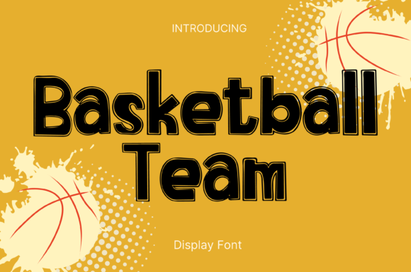 Basketball Team Font: A Whimsical Display Typeface for Editorial Design