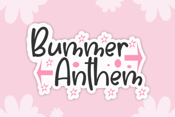 Bummer Anthem Display Font for Makers