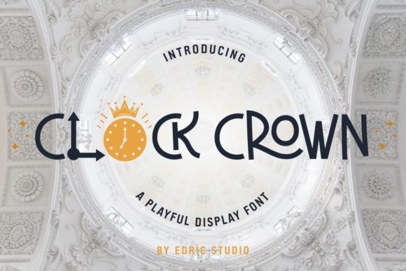 Clock Crown Display Font for Playful Branding Projects