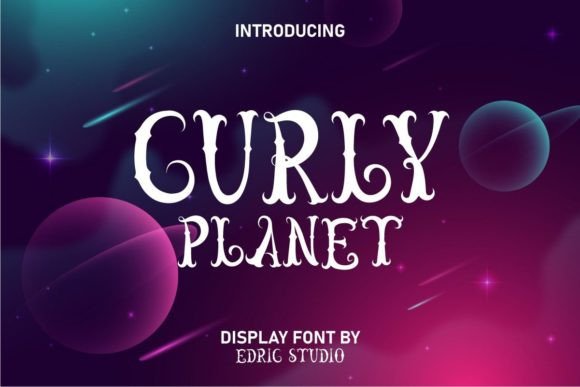 Curly Planet: A Vintage Display Font for Editorial Design
