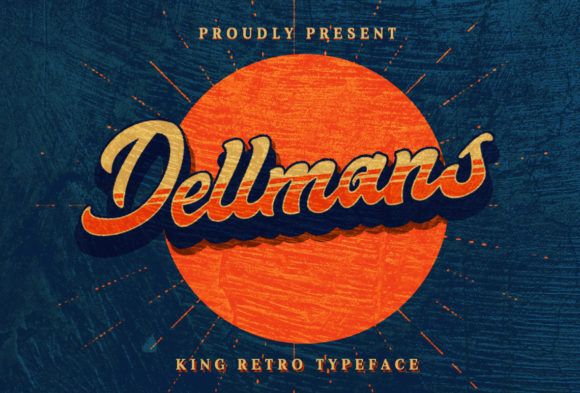 Dellmans Display Font for Bold, Nostalgic Product Design