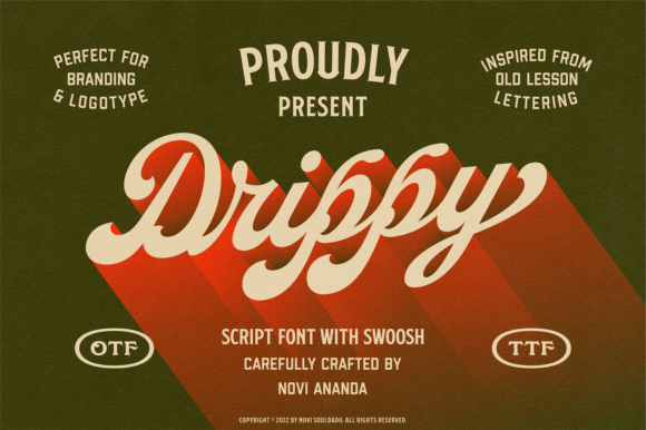 Drippy: A Vintage-Inspired Display Font for Thoughtful Editorial Design