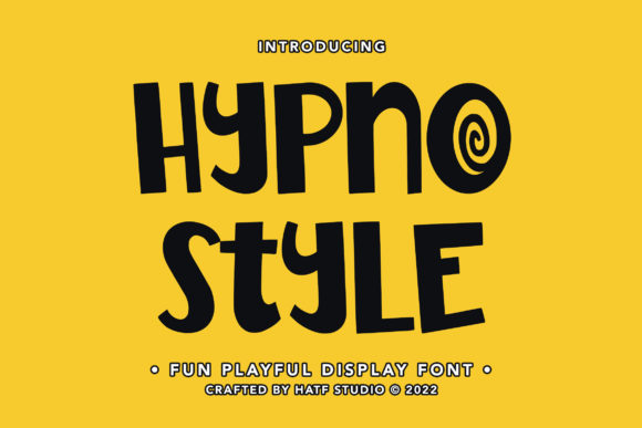 Hypno Style Display Font for Playful Digital Branding