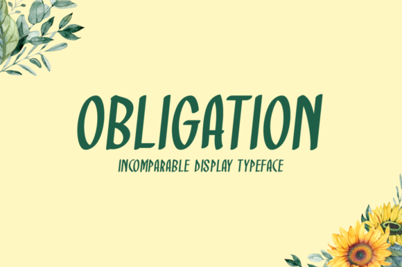 Obligation Display Font for Handmade Creators