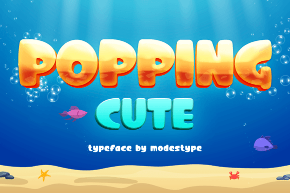 Popping Cute Font for Kids’ Products and Playful Branding