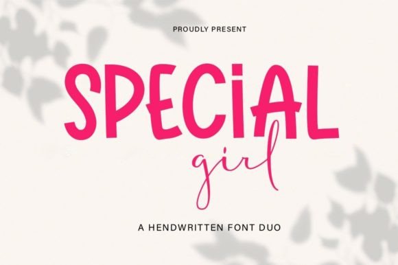 Special Girl Font Duo for Handmade Creatives