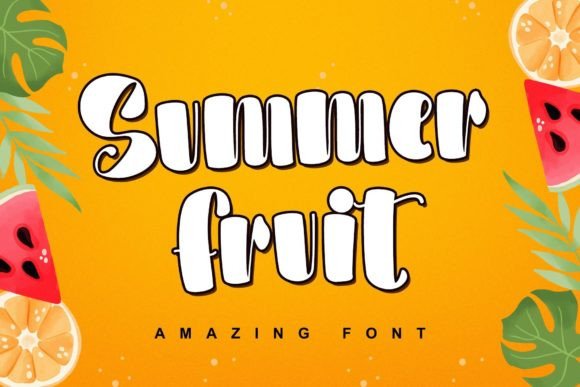 Summer Fruit Font: A Playful Display Font for Makers