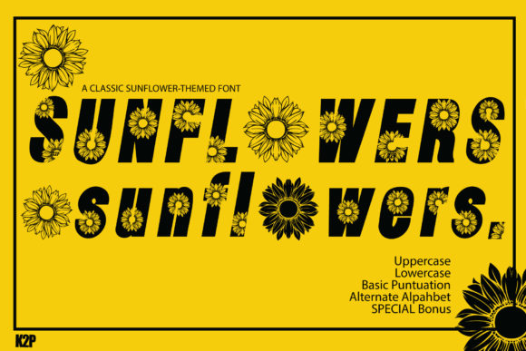 Sunflowers Display Font for Nature-Inspired Branding