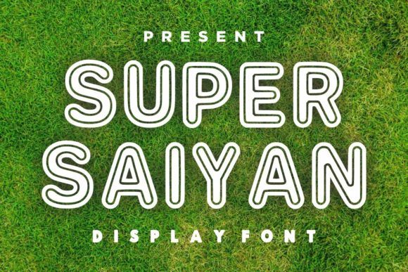 Super Saiyan Font: Bold Double-Outlined Display Typeface for Scroll-Stopping Content
